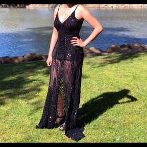 Sexy black prom dress